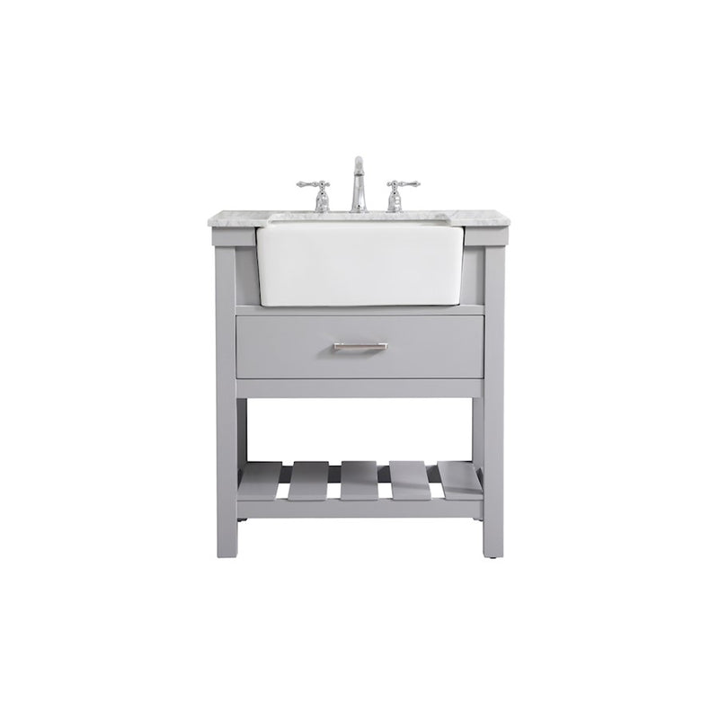Elegant Kitchen/Bath Clement 30" Single Bathroom Vanity, Grey - VF60130GR