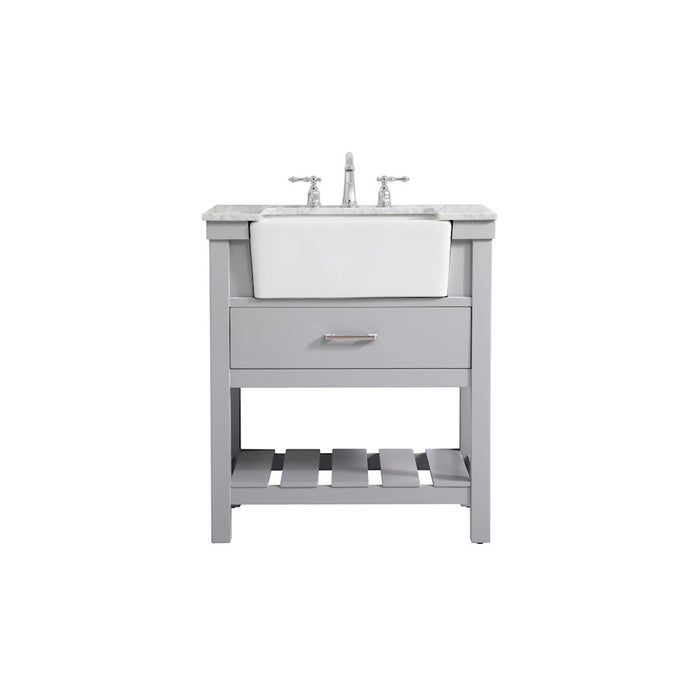 Elegant Kitchen/Bath Clement 30" Single Bathroom Vanity, Grey - VF60130GR