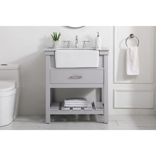 Elegant Kitchen/Bath Clement 30" Single Bathroom Vanity, Grey