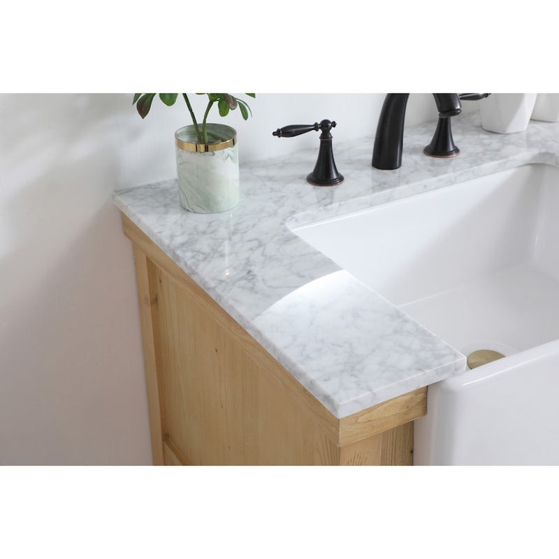 Elegant Clement 30" Single Bathroom Vanity, Natural Wood
