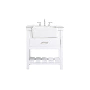 Elegant Kitchen/Bath Clement 30" Single Bathroom Vanity, White - VF60130WH