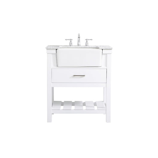 Elegant Kitchen/Bath Clement 30" Single Bathroom Vanity, White - VF60130WH