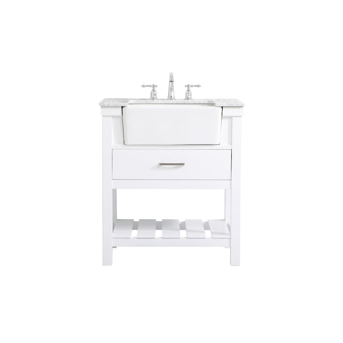 Elegant Kitchen/Bath Clement 30" Single Bathroom Vanity, White - VF60130WH