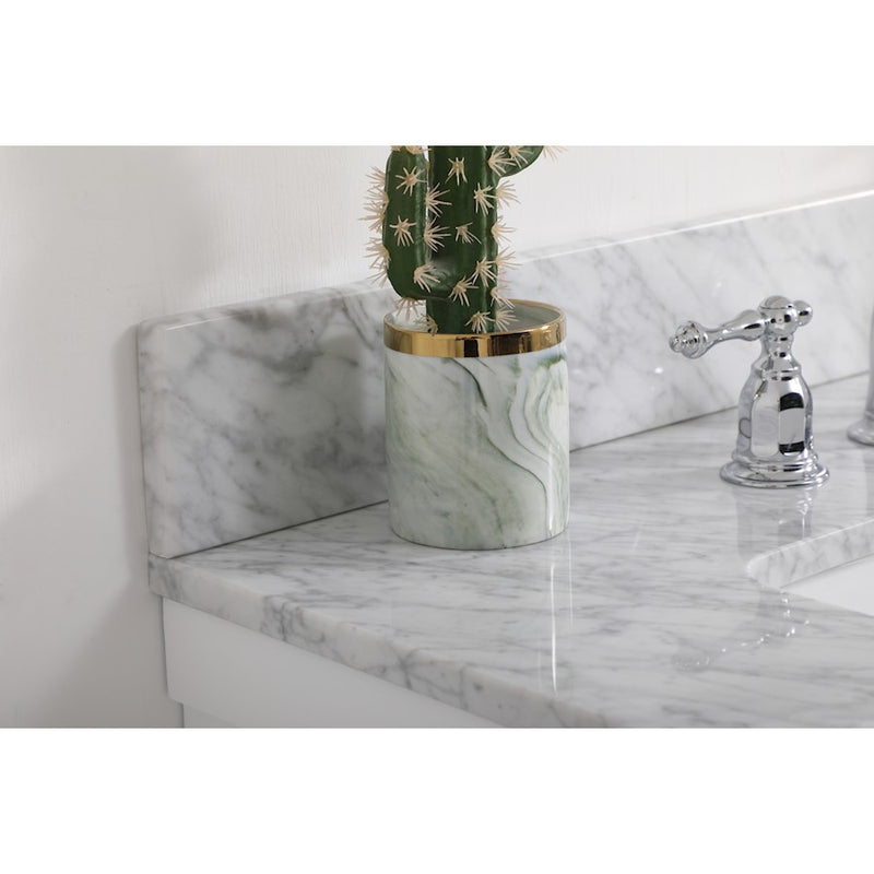 Elegant Clement 30" Single Bathroom Vanity, White/Backsplash