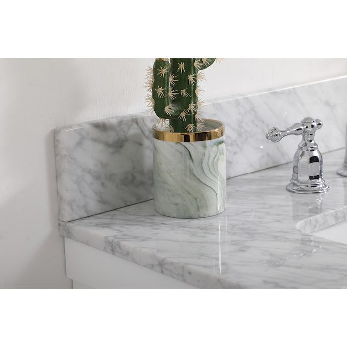 Elegant Clement 30" Single Bathroom Vanity, White/Backsplash