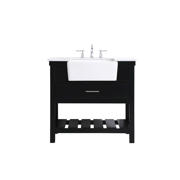 Elegant Kitchen/Bath Clement 36" Single Bathroom Vanity, Black - VF60136BK