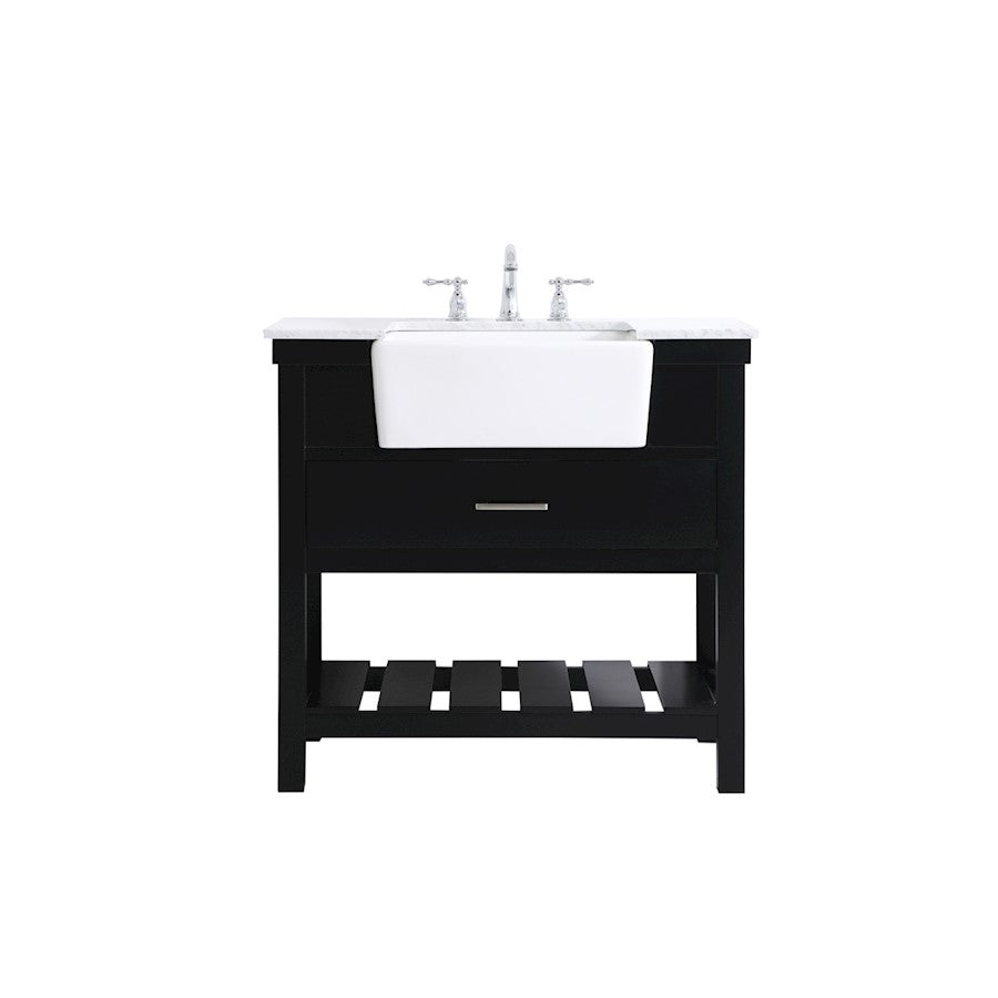 Elegant Kitchen/Bath Clement 36" Single Bathroom Vanity, Black - VF60136BK
