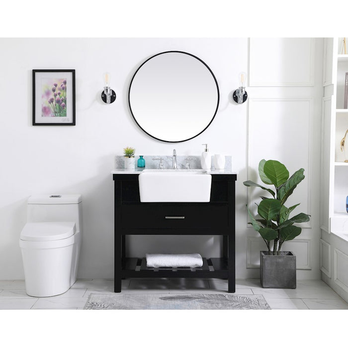Elegant Kitchen/Bath Clement 36" Single Bathroom Vanity, Black
