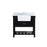 Elegant Clement 36" Single Bathroom Vanity, Black/Backsplash - VF60136BK-BS