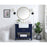Elegant Clement 36" Single Bathroom Vanity, Black/Backsplash