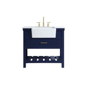 Elegant Kitchen/Bath Clement 36" Single Bathroom Vanity, Blue - VF60136BL