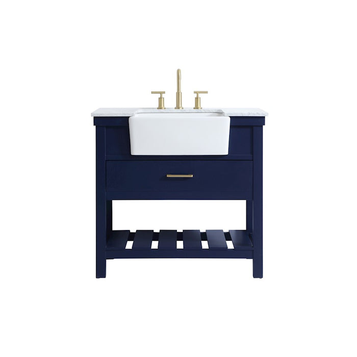 Elegant Kitchen/Bath Clement 36" Single Bathroom Vanity, Blue - VF60136BL