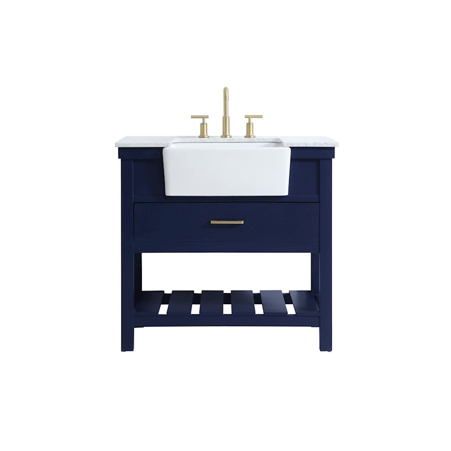 Elegant Kitchen/Bath Clement 36" Single Bathroom Vanity, Blue - VF60136BL