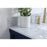 Elegant Clement 36" Single Bathroom Vanity, Blue/Backsplash