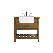 Elegant Kitchen/Bath Clement 36" Single Bathroom Vanity, Driftwood - VF60136DW