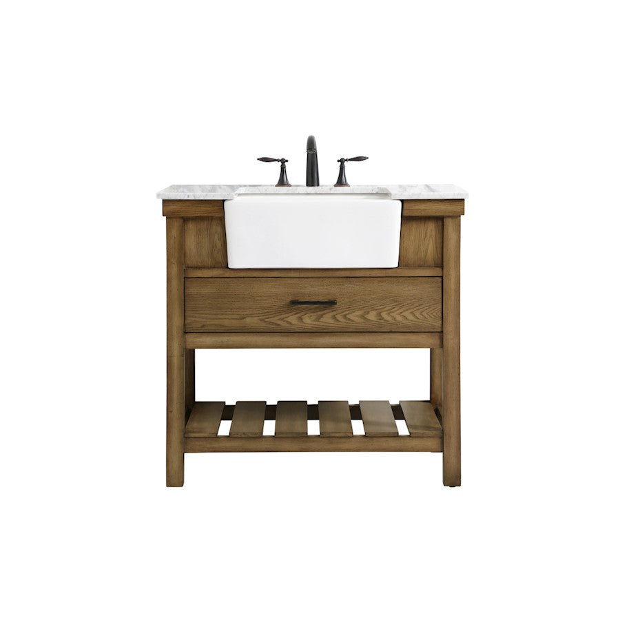 Elegant Kitchen/Bath Clement 36" Single Bathroom Vanity, Driftwood - VF60136DW