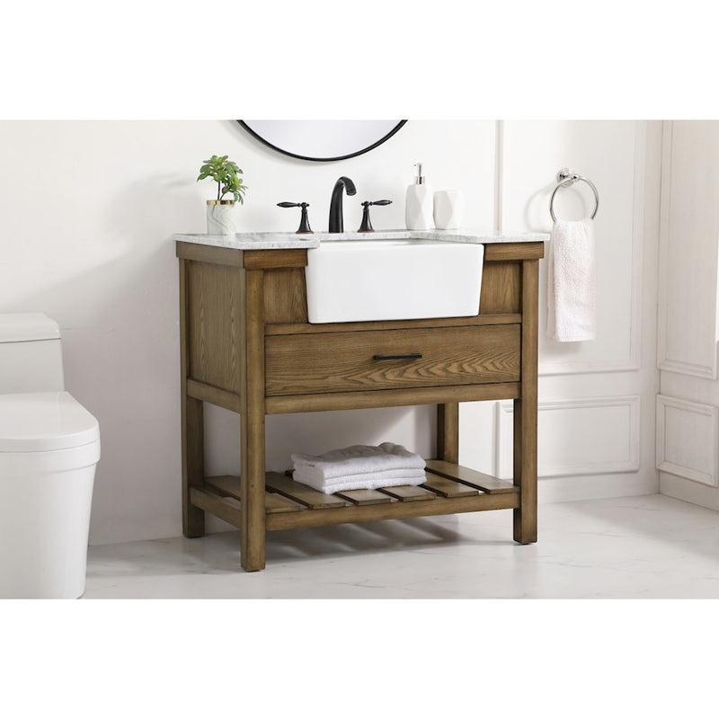 Elegant Kitchen/Bath Clement 36" Single Bathroom Vanity, Driftwood