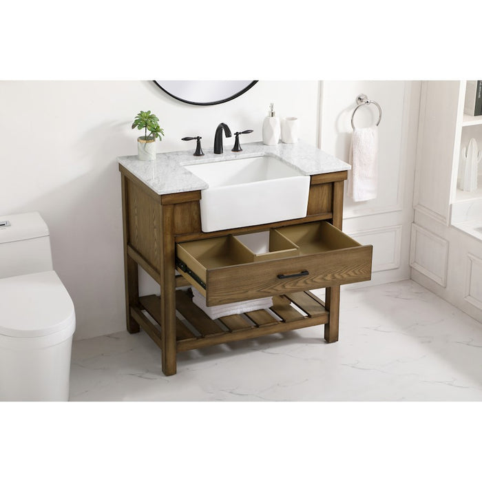Elegant Kitchen/Bath Clement 36" Single Bathroom Vanity, Driftwood