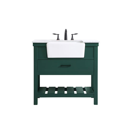 Elegant Kitchen/Bath Clement 36" Single Bathroom Vanity, Green - VF60136GN