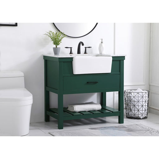 Elegant Kitchen/Bath Clement 36" Single Bathroom Vanity, Green