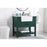 Elegant Clement 36" Single Bathroom Vanity, Green/Backsplash