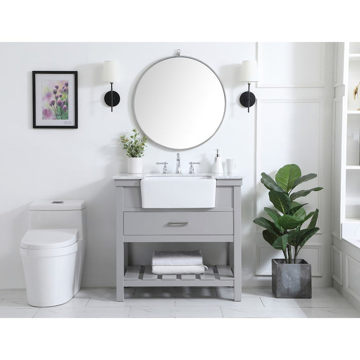 Elegant Clement 36" Single Bathroom Vanity, Green/Backsplash