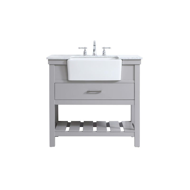 Elegant Kitchen/Bath Clement 36" Single Bathroom Vanity, Grey - VF60136GR