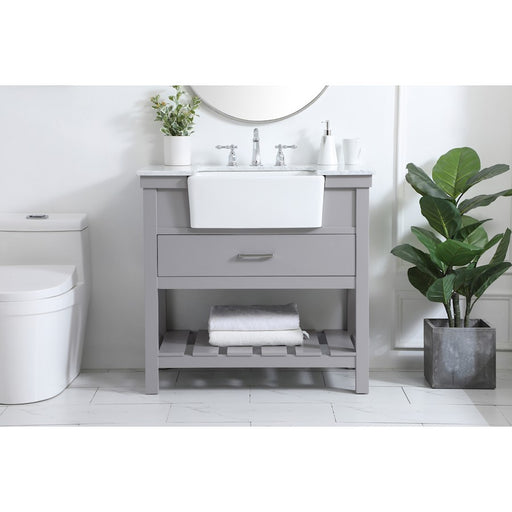 Elegant Kitchen/Bath Clement 36" Single Bathroom Vanity, Grey