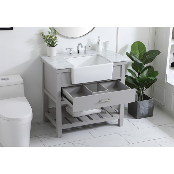 Elegant Kitchen/Bath Clement 36" Single Bathroom Vanity, Grey