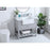 Elegant Clement 36" Single Bathroom Vanity, Grey/Backsplash