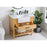 Elegant Clement 36" Single Bathroom Vanity, Natural Wood