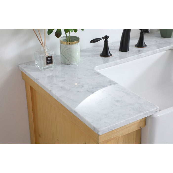 Elegant Clement 36" Single Bathroom Vanity, Natural Wood