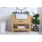 Elegant Clement 36" Single Vanity, Natural Wood/Backsplash
