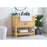 Elegant Clement 36" Single Vanity, Natural Wood/Backsplash