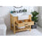 Elegant Clement 36" Single Vanity, Natural Wood/Backsplash