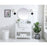 Elegant Clement 36" Single Vanity, Natural Wood/Backsplash