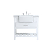 Elegant Kitchen/Bath Clement 36" Single Bathroom Vanity, White - VF60136WH