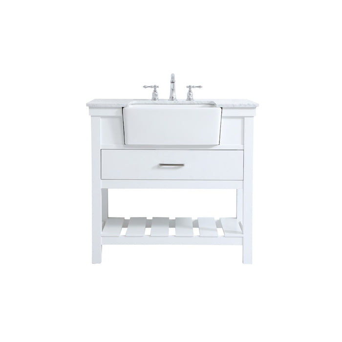 Elegant Kitchen/Bath Clement 36" Single Bathroom Vanity, White - VF60136WH