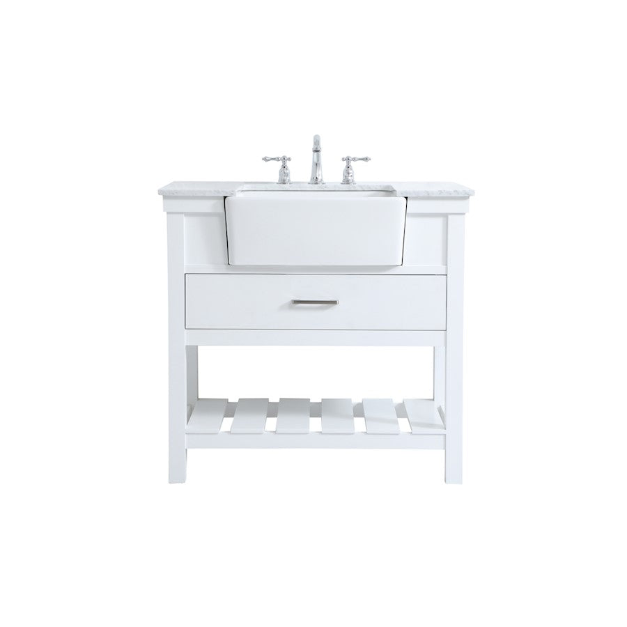Elegant Kitchen/Bath Clement 36" Single Bathroom Vanity, White - VF60136WH