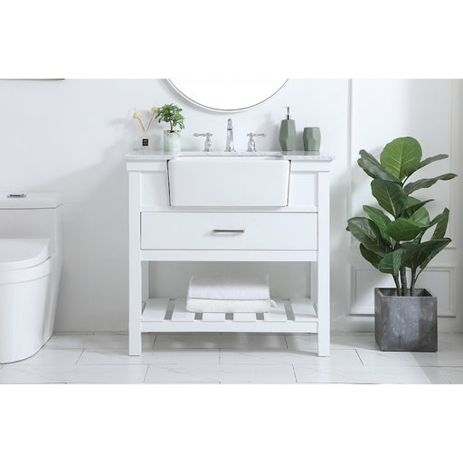 Elegant Kitchen/Bath Clement 36" Single Bathroom Vanity, White