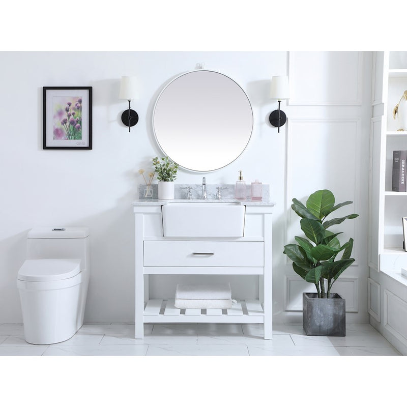 Elegant Kitchen/Bath Clement 36" Single Bathroom Vanity, White