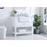 Elegant Clement 36" Single Bathroom Vanity, White/Backsplash
