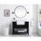 Elegant Clement 36" Single Bathroom Vanity, White/Backsplash