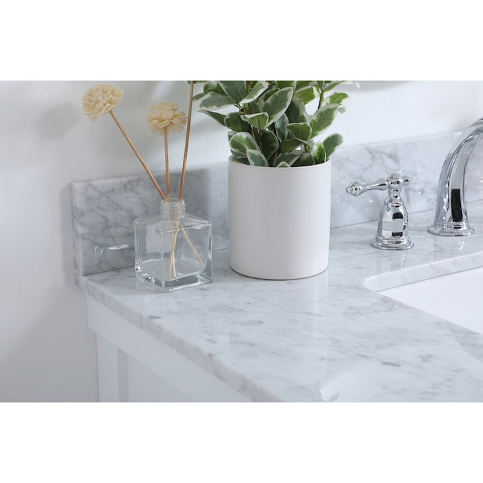 Elegant Clement 36" Single Bathroom Vanity, White/Backsplash