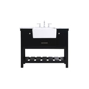 Elegant Kitchen/Bath Clement 42" Single Bathroom Vanity, Black - VF60142BK