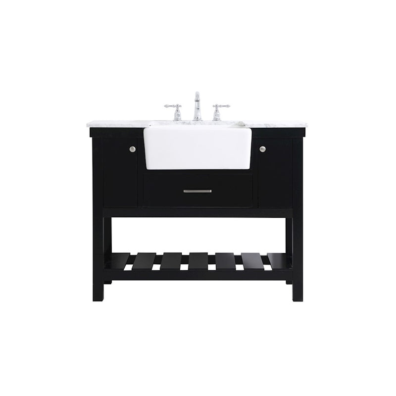 Elegant Kitchen/Bath Clement 42" Single Bathroom Vanity, Black - VF60142BK