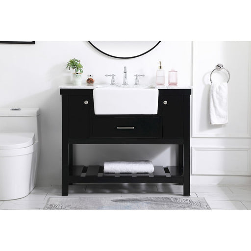 Elegant Kitchen/Bath Clement 42" Single Bathroom Vanity, Black