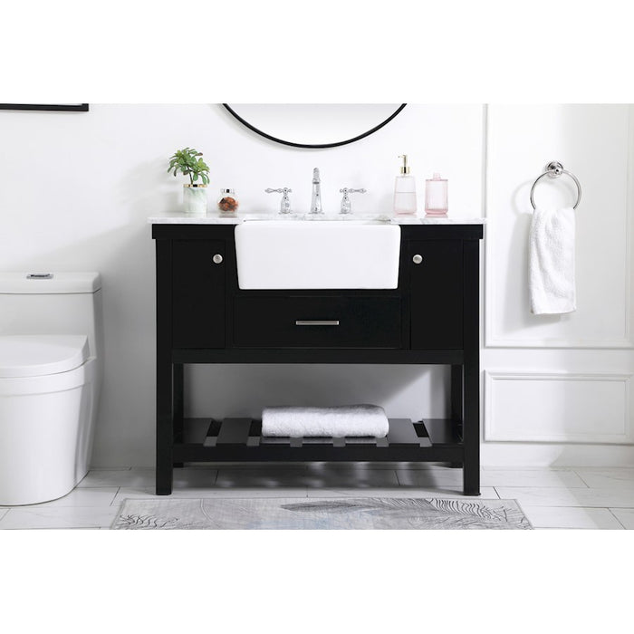 Elegant Kitchen/Bath Clement 42" Single Bathroom Vanity, Black