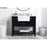 Elegant Clement 42" Single Bathroom Vanity, Black/Backsplash