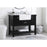 Elegant Clement 42" Single Bathroom Vanity, Black/Backsplash